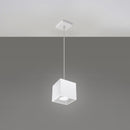 Modern white aluminum suspension cube – Asterion model