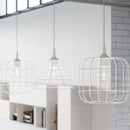 Adjustable white geometric pendant light – Selvaria model