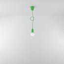 Minimalistische groene hanglamp van PVC – model Ardelio