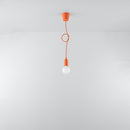 Minimalist orange pendant light for living room – Solenya model