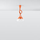 Minimalist orange pendant light 5 lights – Model AURELIOX