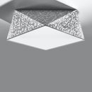 Moderner geometrischer Deckenleuchter silber Wohnzimmer – Orisca