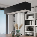 Minimalist rectangular black fabric chandelier – Elsinor model
