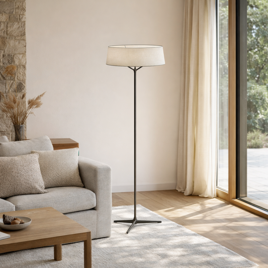Moderne staande lamp in nordisch stof voor woonkamer – Armoniev