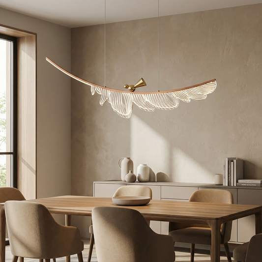 Suspension LED en cuivre pour salon et salle à manger – Candeluxa