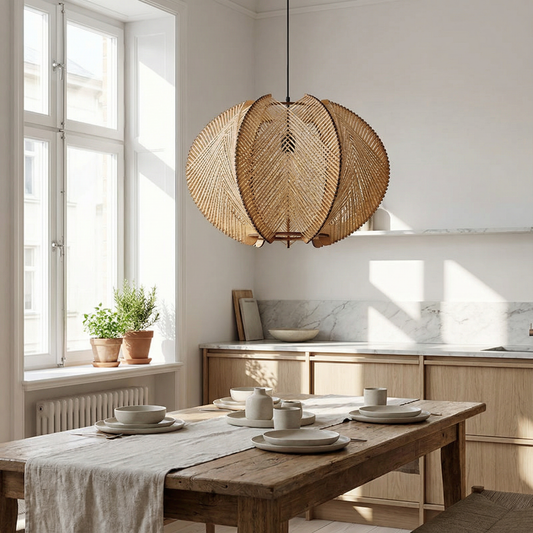 Hanglamp Hout Bamboe Nordische Stijl – Calyne