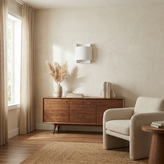 Applique murale design blanc acier β ModΓ¨le Eryndra