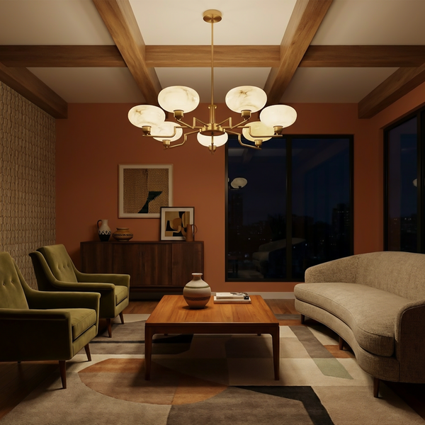 Modern iron chandelier for living room and bedroom – Zelironia