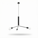 Black industrial chandelier 3 bulbs living room – Nerazio model