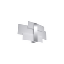White and chrome glass wall light – modèle Eleryon