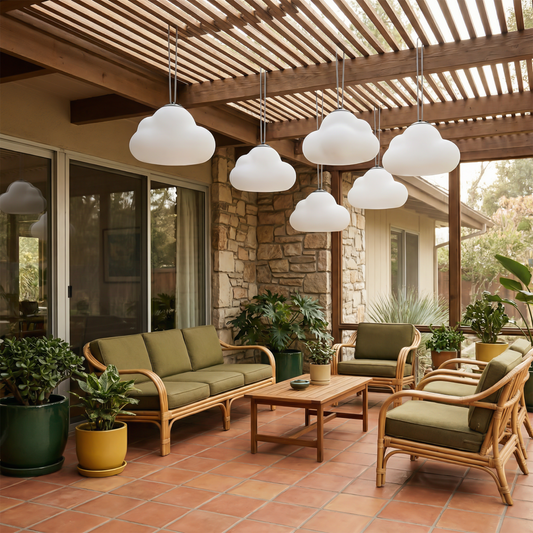 LED-hanglamp in metaal en acryl voor tuin – Metacryl