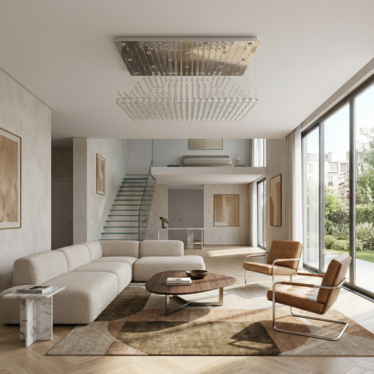 Luxe Plafondlamp Luxueuze Stijl met Hangende Kristallen – Futura