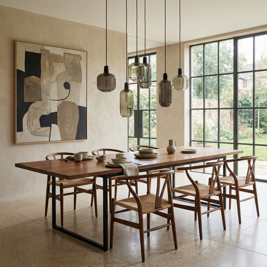 Suspension en Verre Teinté Style Moderne – Éclat Verre