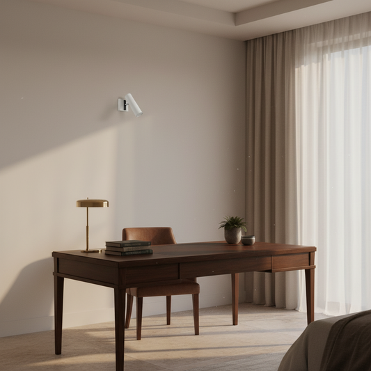 Wandapplicatie minimalistisch wit instelbaar – Model Ardanis