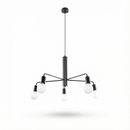 Black industrial chandelier 5 bulbs living room – Arkanis model