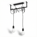 Minimalistische schwarze Deckenleuchte mit 2 Lampen – Modell Valenciae