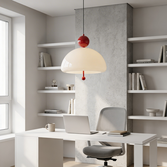 Suspension moderne en verre crémeux pour chambre et étude – Célorion