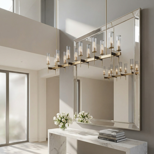 Lustre Sculptural Intense à Reflets Nobles et Contrôle de Lumière – Viora