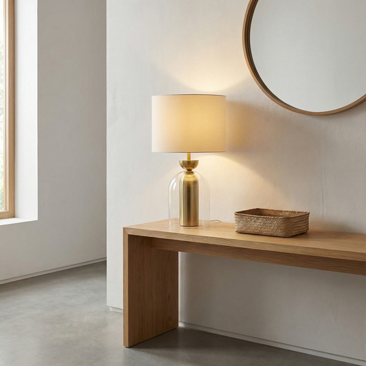 Moderne Tischlampe Sanftes Licht und Gemütliche Atmosphäre – Bernsteinleuchten