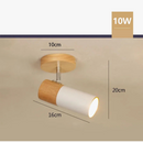 Light Wood Surface Ceiling Light with Directional Spot – Velmira