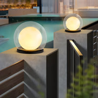 Lampe d'extérieur design en acier inoxydable noir – Novalume