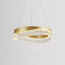 Luxuriöser, höhenverstellbarer Kronleuchter im glänzenden Design – Aurora