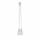 Minimalist white pendant light with 3 bulbs – Elvaris