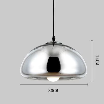 Suspension moderne dorée Aurovia avec abat-jour hémisphérique en aluminium finition miroir - vue 17