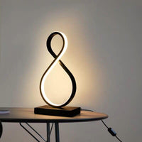 Lampe de Chevet Art Déco en Acier et Acrylique – Nocturnelle