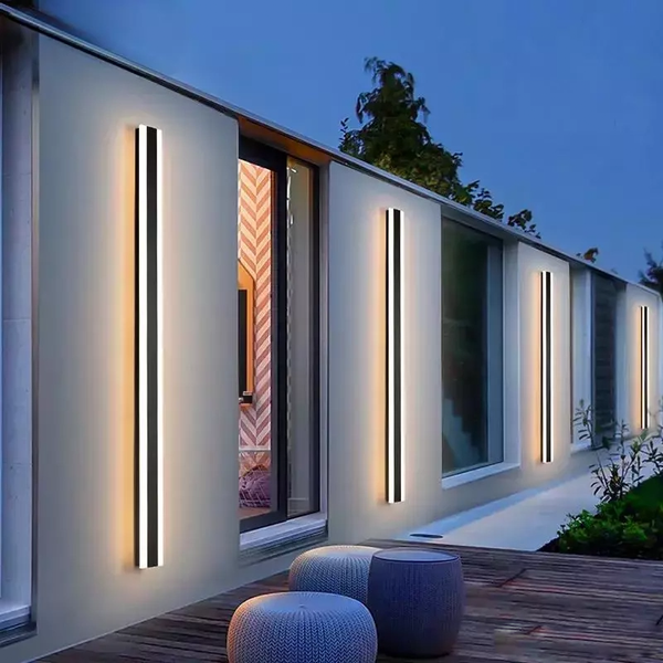 Outdoor LED sconce Luménia linear stainless steel design - view 2