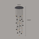 Modern brushed steel pendant light for living room – Célestaire