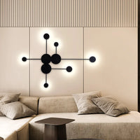 Applique murale moderne en fer noir pour salon – Noctarion