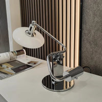 Lampe de Table Vintage en Verre et Acier – Oréade