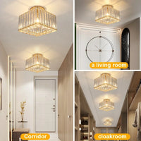 Plafonnier Cristal Doré pour Chambre – Célestine