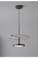 Black natural stone pendant light for bedroom β Albaris