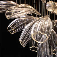 Lustre Cristal Moderne et Acier pour Salon – Mirellia