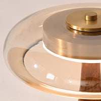 Lampe de Bureau en Bois et Verre Cuivré pour Chambre – Maderique
