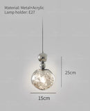 Designer pendant light in chrome metal for bedrooms β Mirelvio