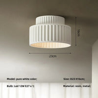 Plafonnier Minimaliste Crème pour Chambre – Crealuxa