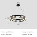 Grijze rookglazen hanglamp voor eetkamer β Orvelia