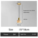 Minimalistische koperen hanglamp voor slaapkamer – Arionelle