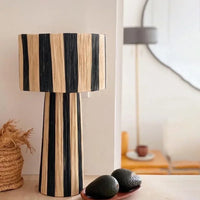 Lampe de sol en osier tressé style japonais – Kansora