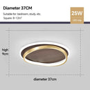 Walnut wood LED ceiling light for bedroom β Ciralu