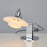 Lampe de Table Vintage en Verre et Acier – Oréade