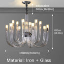 Transparent Glass Chandelier for Living Rooms and Bedrooms – Célestine