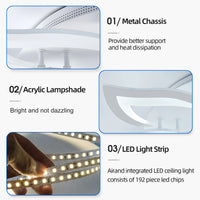 Plafonnier Acrylique Moderne Dimmable pour Salon/Chambre – Caeleste