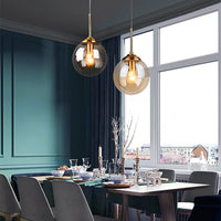 Suspension LED en verre poli pour salon – Crealuxa