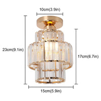 Plafonnier Cristal Doré pour Chambre – Célestine
