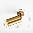 Minimalistische Deckenleuchte Gold Doppel-LED Moderne Eleganz – Messing