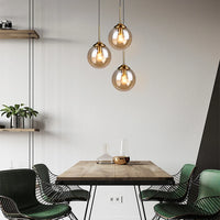 Suspension LED en verre poli pour salon – Crealuxa